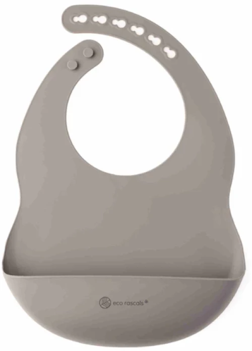 Eco Rascals Σαλιάρα Σιλικόνης Grey