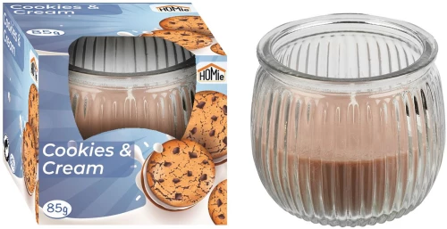 ΚΕΡΙ COOKIES AND CREAM ΣΕ ΒΑΖΟ 21h 85gr net, 7x6,5cm Homie 57467