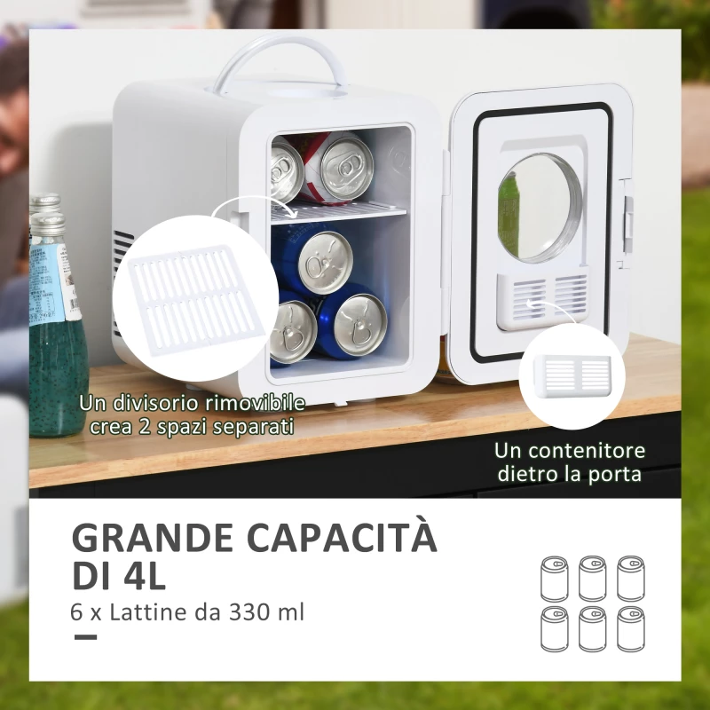 Mini Φορητό Ηλεκτρικό Ψυγείο Θερμαντήρας 4 Lt 60 W HOMCOM C00-022V90