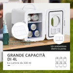 Mini Φορητό Ηλεκτρικό Ψυγείο Θερμαντήρας 4 Lt 60 W HOMCOM C00-022V90