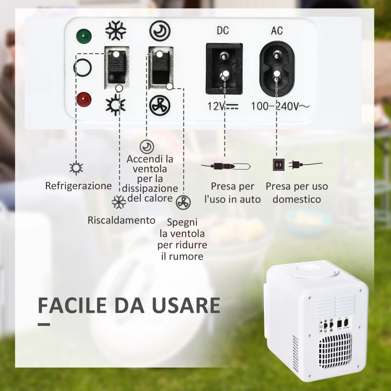 Mini Φορητό Ηλεκτρικό Ψυγείο Θερμαντήρας 4 Lt 60 W HOMCOM C00-022V90