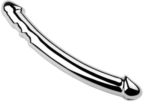 Dildo Heavy Metal, Argintiu, 19.5 cm