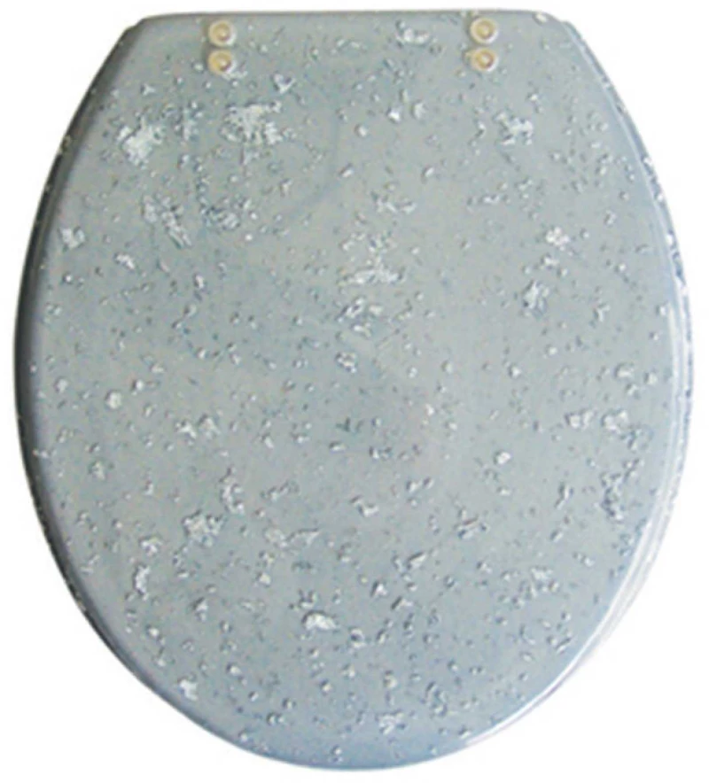 Κάλυμμα λεκάνης Polyresin 36x43 cm ασημί με πιτσιλιά