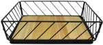 ΦΡΟΥΤΙΕΡΑ ΜΕΤΑΛΛΙΚΗ ΜΑΥΡΗ ΜΕ ΞΥΛΟ 28x28x7,6εκ. ANKOR