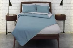 Σετ σεντόνια υπέρδιπλα RAINBOW Blue-Ice grey από 50% βαμβάκι 220x250εκ.