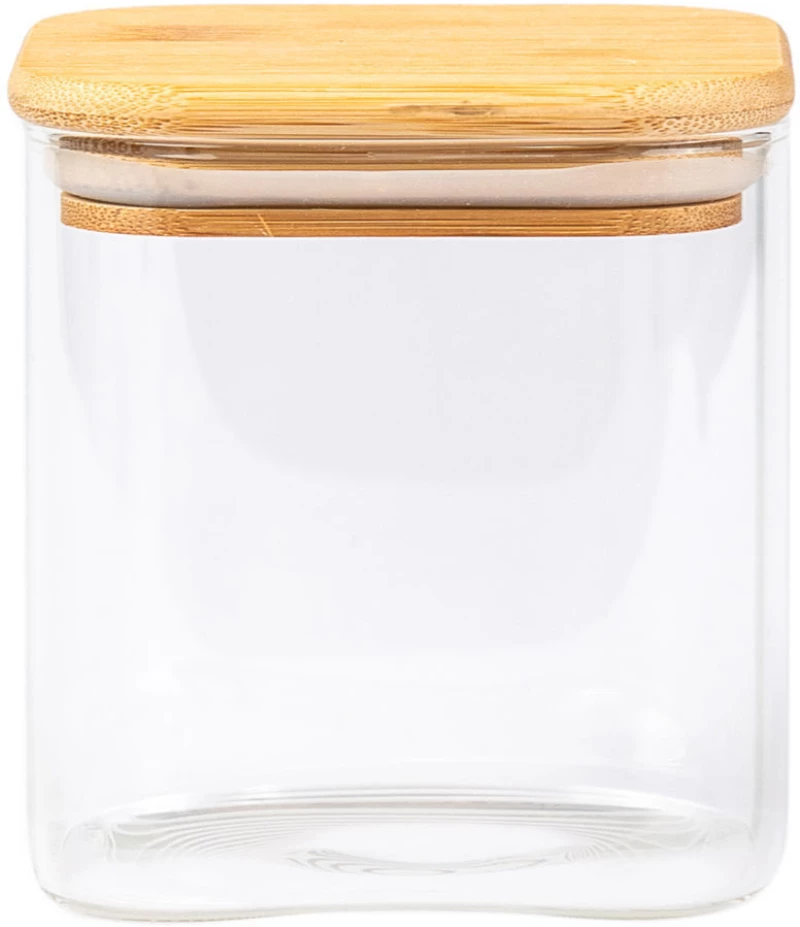 ESTIA ΔΟΧΕΙΟ ΑΠΟΘΗΚΕΥΣΗΣ BAMBOO ESSENTIALS 550ml ΓΥΑΛΙΝΟ ΜΕ ΚΑΠΆΚΙ