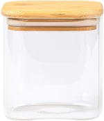 ESTIA ΔΟΧΕΙΟ ΑΠΟΘΗΚΕΥΣΗΣ BAMBOO ESSENTIALS 550ml ΓΥΑΛΙΝΟ ΜΕ ΚΑΠΆΚΙ