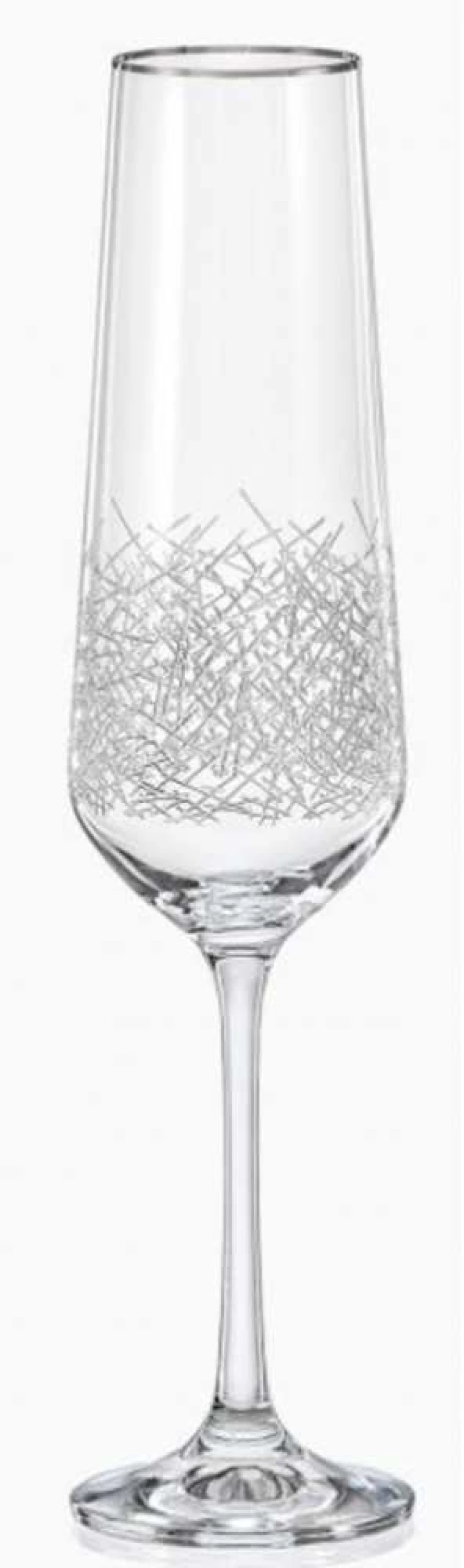 Sandra Platinum Bohemia Κρυστάλλινα Ποτήρια Σαμπάνιας 200ml Σετ 6 τεμ