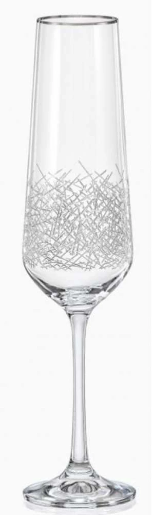 Sandra Platinum Bohemia Κρυστάλλινα Ποτήρια Σαμπάνιας 200ml Σετ 6 τεμ