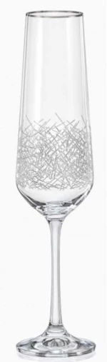 Sandra Platinum Bohemia Κρυστάλλινα Ποτήρια Σαμπάνιας 200ml Σετ 6 τεμ