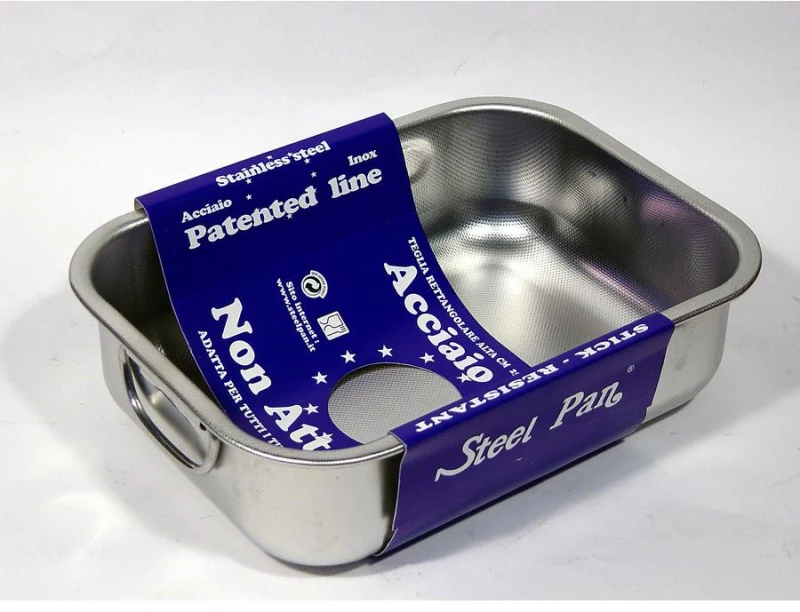 ΤΑΨΙ ΟΡΘΟΓΩΝΙΟ 25x19cm 11160 18/10 PATENTED - STEEL PAN