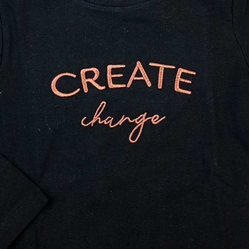 Μπλούζα "Create a change" μαύρη (Μαύρο)