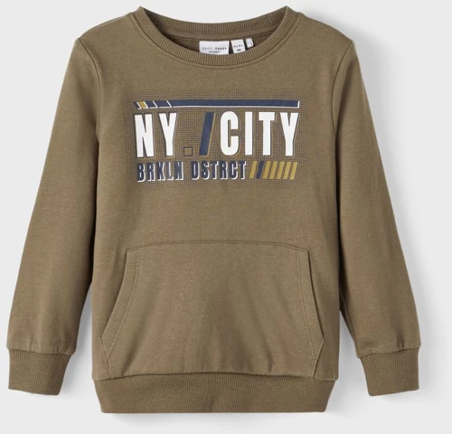Μπλούζα φούτερ "NY./City" χακί (Χακί)