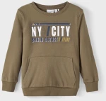 Μπλούζα φούτερ "NY./City" χακί (Χακί)