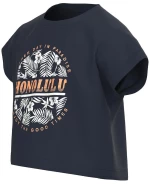 Μπλούζα crop top "Honolulu" μπλε (Μπλε)
