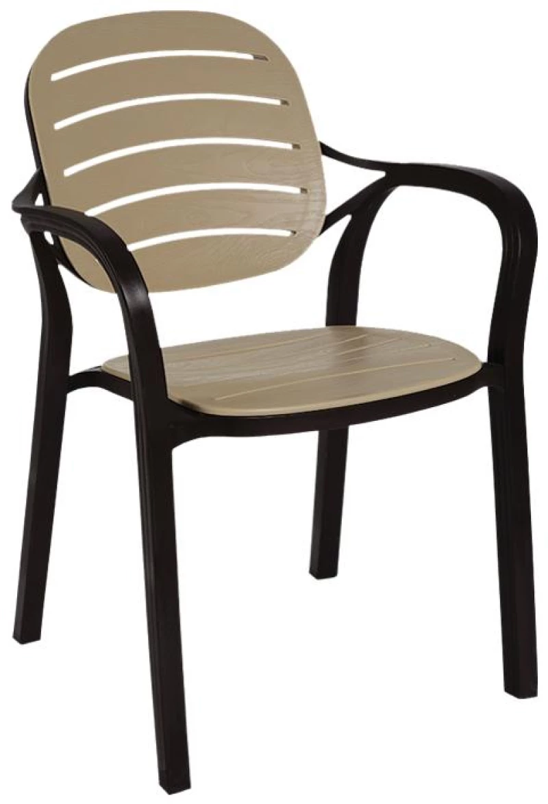 Καρέκλα Εξοχής Rusty Καφέ Μπεζ 57,5x58x84Εκ Fylliana