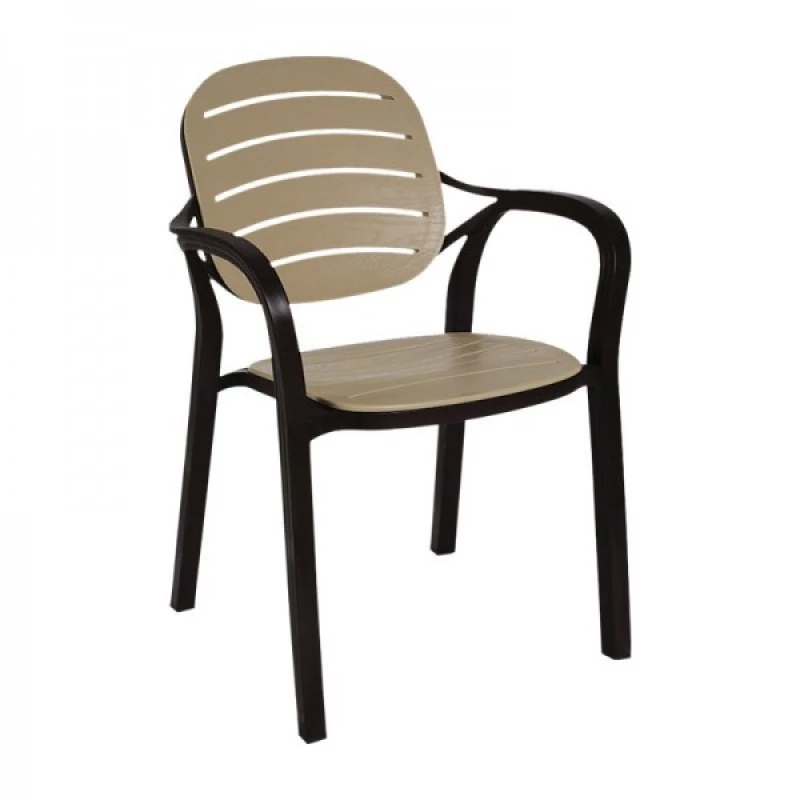 Καρέκλα Εξοχής Rusty Καφέ Μπεζ 57,5x58x84Εκ Fylliana