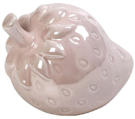 Φράουλα Διακοσμητική Κεραμική Ροζ 9,5x7,7Εκ