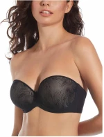 ΣΟΥΤΙΕΝ ΜΕ ΜΠΑΝΕΛΑ STRAPLESS BODY FIT SELENE VILMA - ΜΑΥΡΟ