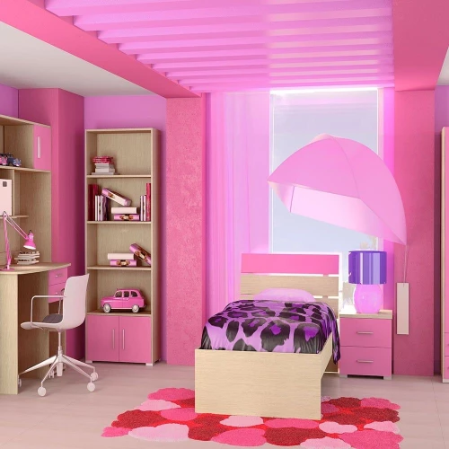 Κρεβάτι Παιδικό Νο. G51 Nota 90x190 Oak-Pink Μονό Μελαμίνη