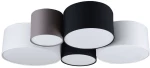 Φωτιστικό Οροφής - Πλαφονιέρα Hotel 693900517 White-Black Trio Lighting Ύφασμα