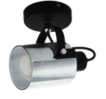 Φωτιστικό Οροφής-Σποτ Berregas 99052 Black-Clear Eglo Μέταλλο,Γυαλί