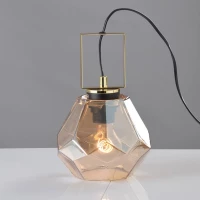 Επιτραπέζιο Φωτιστικό V371481TA Amber Μέταλλο,Γυαλί