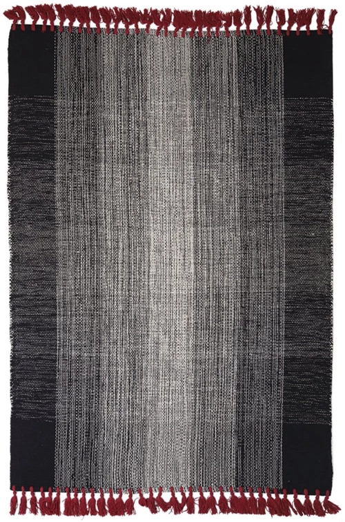 Χαλί Urban Cotton Kilim Tessa Dalia Black-Red Royal Carpet 70X140cm
