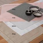 Σουπλά Liana (Σετ 2τμχ) Grey Palamaiki 35x45cm Bamboo-Πολυέστερ