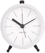 Ρολόι Επιτραπέζιο - Ξυπνητήρι Button KA5778WH Φ9x10,5cm White Karlsson Μέταλλο