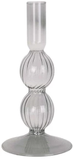 Κηροπήγιο Swirl Bubbles PT3727BK Φ9x25cm Black Present Time Γυαλί