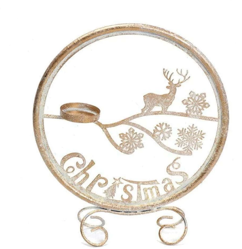 Κηροπήγιο Για Ρεσώ Christmas MRA129K4 31cm Beige Espiel