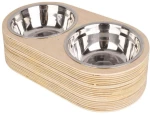 Μπωλ Για Κατοικίδια Dinner Time (Σετ 2Τμχ) PT3740WD 15,6x8,1cm Natural Present Time