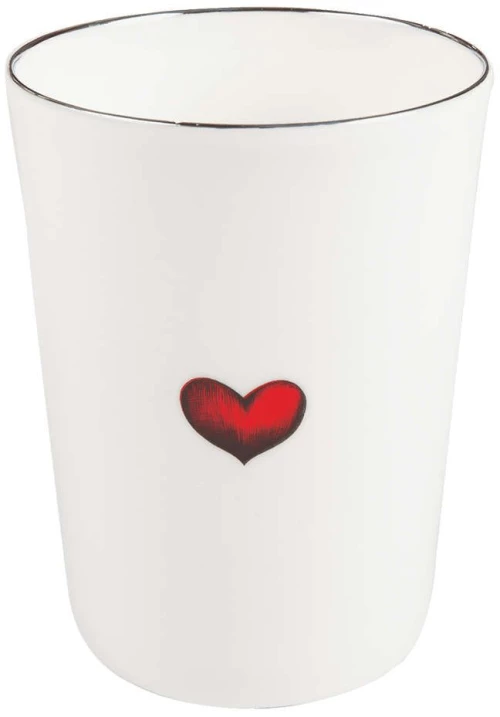 Ποτηροθήκη Για Οδοντόβουρτσες Red Love Heart 8201-RLVH White-Red Rory Dobner Πορσελάνη