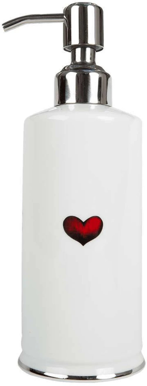 Δοχείο Κρεμοσάπουνου Red Love Heart 8200-RLVH White-Red Rory Dobner Πορσελάνη