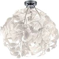 Φωτιστικό Οροφής - Πλαφονιέρα Leavy R60461001 1xE27 28W Φ38 58cm Chrome RL Lighting Μέταλλο,Πλαστικό