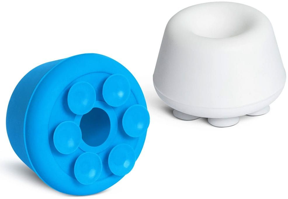 Βάση Οδοντόβουρτσας/Ξυραφιού (Σετ 2Τμχ) 54425.01 20x4,2x4,5 Light Blue-White KWmobile Σιλικόνη