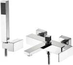Μπαταρία Μπανιέρας Streto Plus 090924201 Chrome Pyramis Μέταλλο