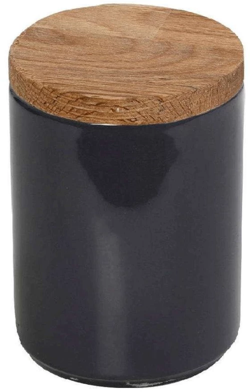 Δοχείο Με Καπάκι Essentials OWB131K6 8x8x12cm Anthracite Espiel Κεραμικό