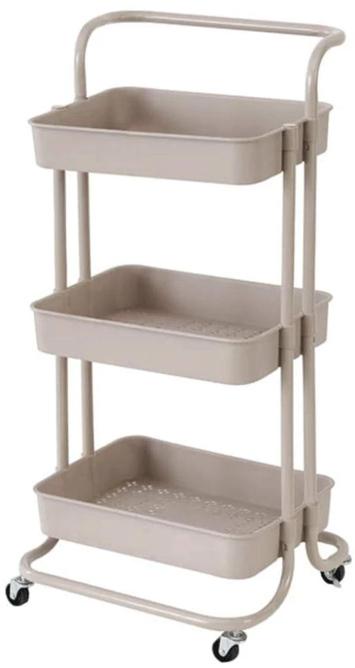 Μανάβης Τρόλεϊ Με Λαβή 815494 43x36x89cm Beige Ankor Μέταλλο,Πλαστικό