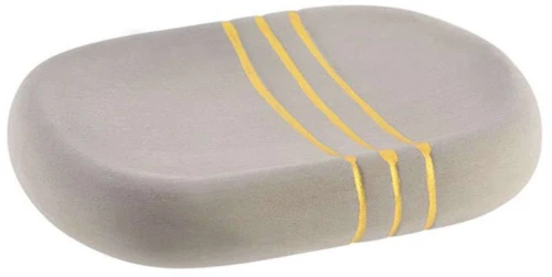 Σαπουνοθήκη 06.64100180 Grey-Gold Κεραμικό