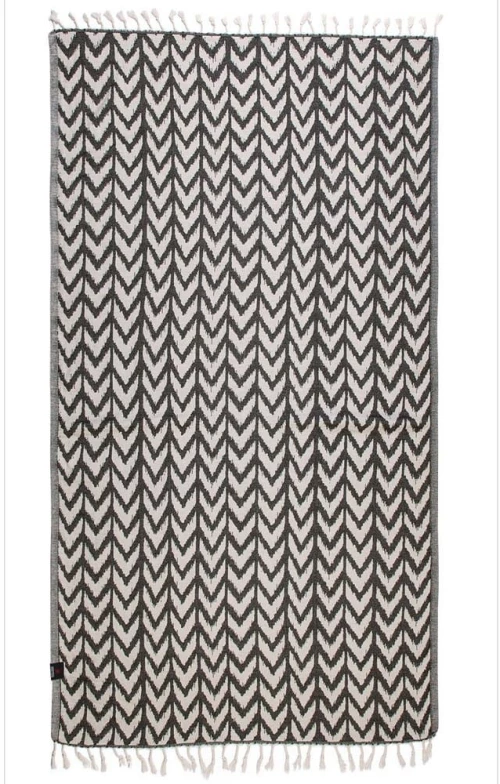 Πετσέτα Θαλάσσης - Παρεό 3684 Black-Ivory Greenwich Polo Club Θαλάσσης 80x180cm 100% Βαμβάκι