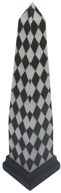 Διακοσμητικό Χώρου Οβελίσκος VIN507 50cm White-Black Espiel Μέταλλο