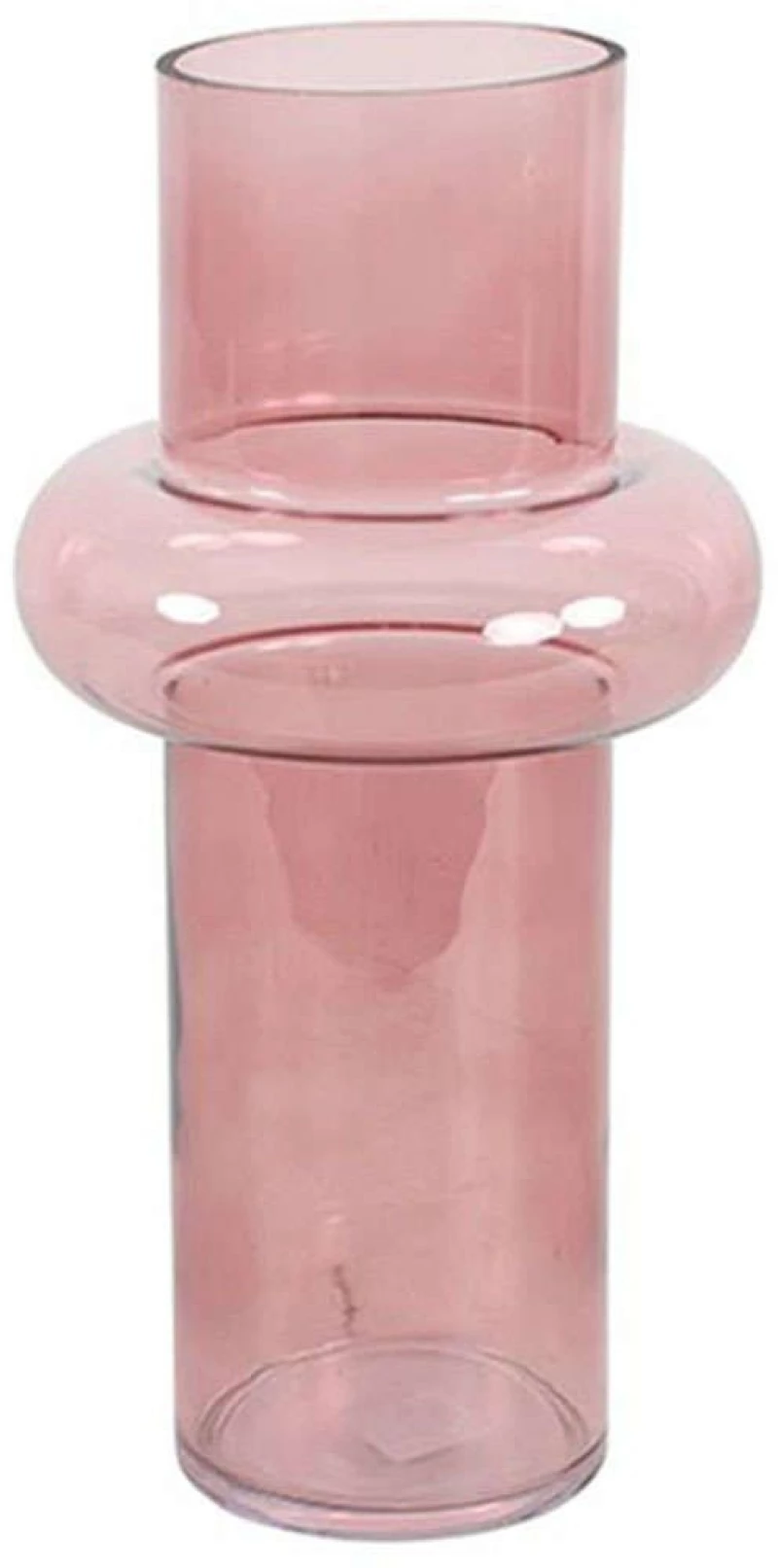 Βάζο Γυάλινο 013.787913 17x31cm Pink Γυαλί