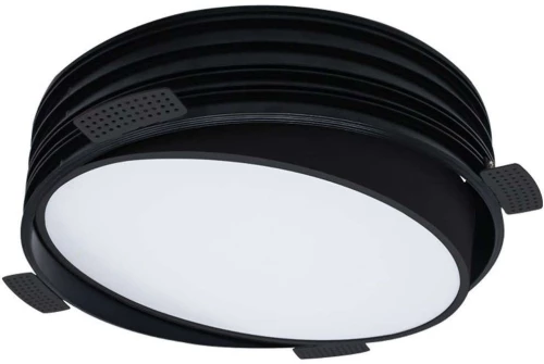 Φωτιστικό Οροφής Χωνευτό VK/04348/B/C/35 Φ25cm Led 1420Lm 20W 4000K Black VKLed