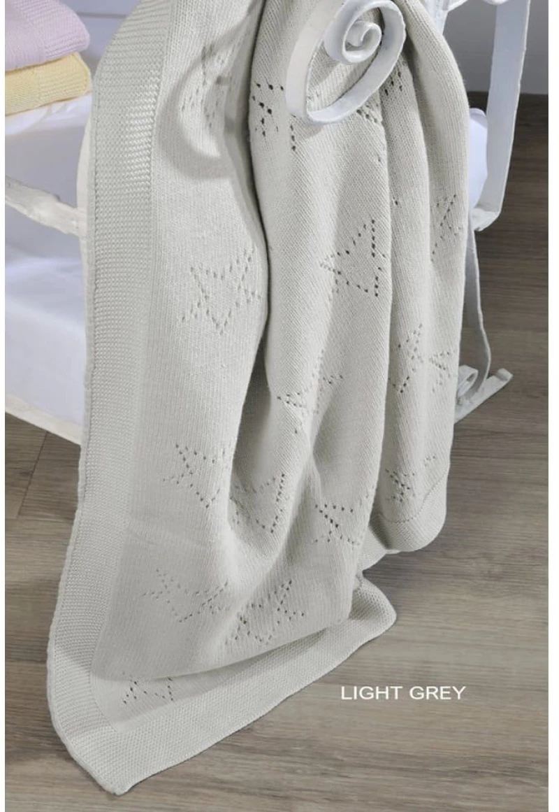 Κουβέρτα Βρεφική DT449 Light Grey Down Town Κούνιας 90x120cm 100% Βαμβάκι
