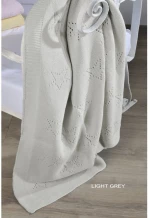 Κουβέρτα Βρεφική DT449 Light Grey Down Town Κούνιας 90x120cm 100% Βαμβάκι