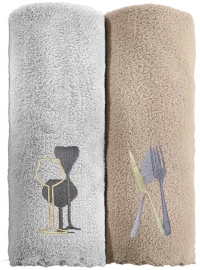 Πετσέτες Κουζίνας Gourmet Set 17 (Σετ 2τμχ) Multi Guy Laroche 35x50cm Microfiber