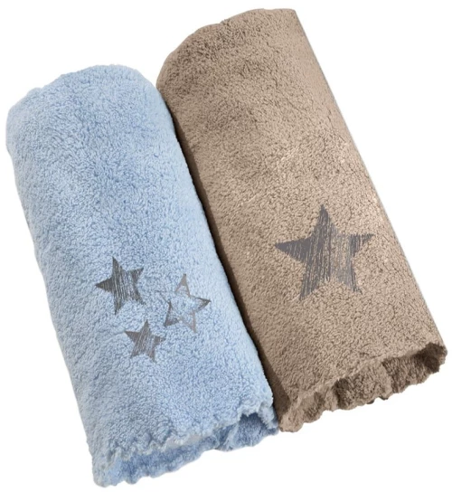 Πετσέτες Βρεφικές Boy Set 1 (Σετ 2τμχ) Blue-Beige Guy Laroche Σετ Πετσέτες 35x50cm Microfiber