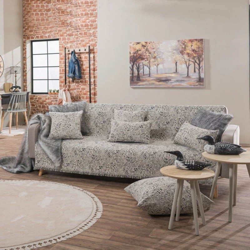 Ριχτάρι Montana 07 Dark Grey Teoran Διθέσιο 180x250cm Ακρυλ,Βαμβ,Polyest